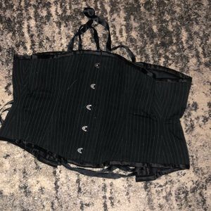 Pinstripe Steel boned corset